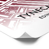 Tynecastle Park Poster - thuisbasis van Midlothian (Hoek)