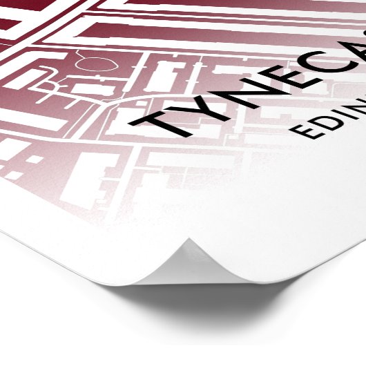 Tynecastle Park Poster - thuisbasis van Midlothian (Hoek)