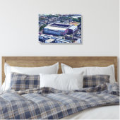 Tynecastle Stadion Edinburgh Lucht Kunst Canvas Afdruk (Insitu (Slaapkamer))