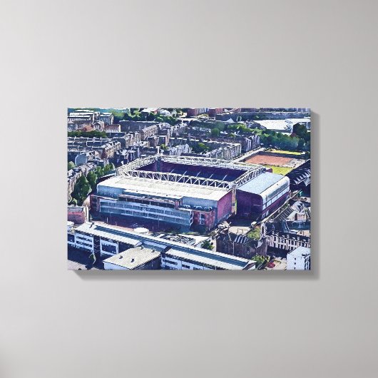 Tynecastle Stadion Edinburgh Lucht Kunst Canvas Afdruk (Voorkant)