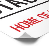 Tynecastle Stadium Street Sign Poster (Hoek)