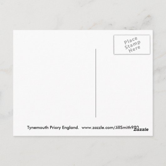 Tynemouth Priory Gateway Briefkaart (Achterkant)