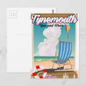 Tynemouth Tyne and Draag, Travel poster Briefkaart (Voorkant / Achterkant)