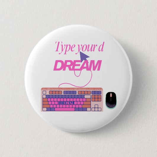 Typ mijn toekomst ronde button 5,7 cm (Voorkant)