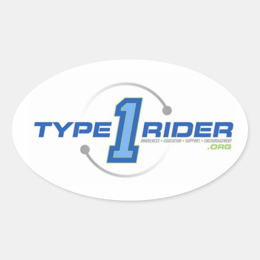 Type1Rider Ovale Logo Sticker (Voorkant)