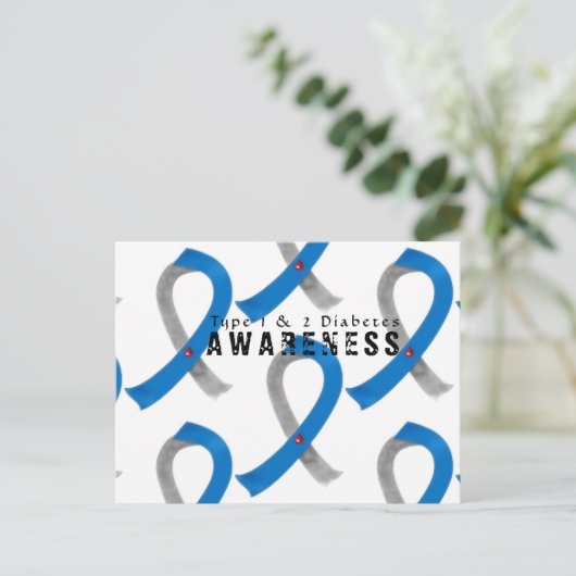 Type 1 & 2 diabetes briefkaart (Staand voorkant)