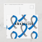 Type 1 & 2 diabetes briefkaart (Voorkant / Achterkant)