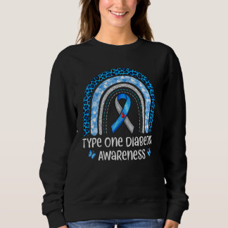 Type 1 Diabetes Awareness Bleached Rainbow leopard Trui