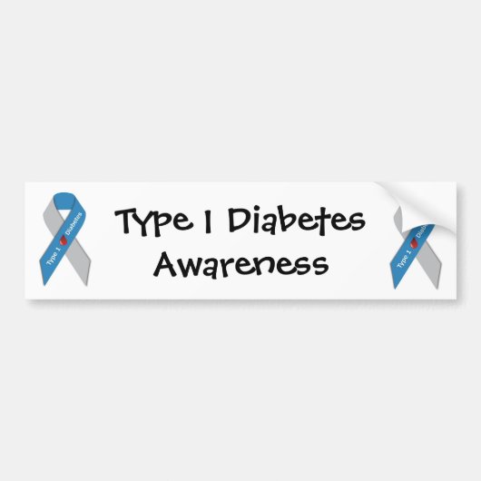 Type 1 Diabetes Awareness Bumpersticker (Voorkant)