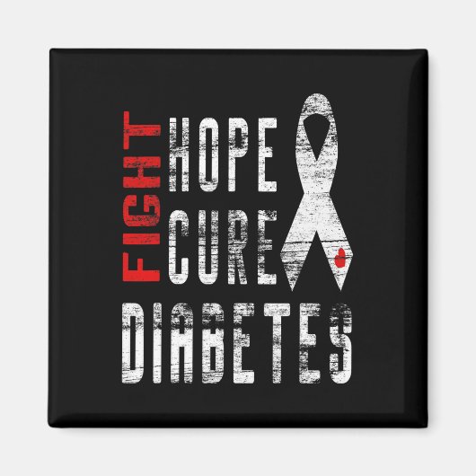 Type 1 Diabetes Awareness - Cure Diabetes  Magneet (Voorkant)