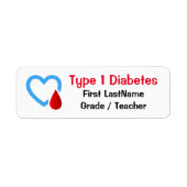Type 1 Diabetes Awareness Etiket (Voorkant)