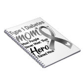 Type 1 Diabetes Awareness Month Ribbon Gifts Notitieboek (Rechterzijde)