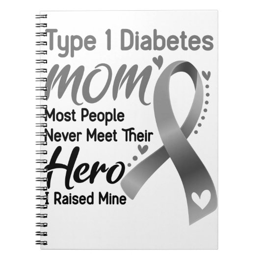 Type 1 Diabetes Awareness Month Ribbon Gifts Notitieboek (Voorkant)