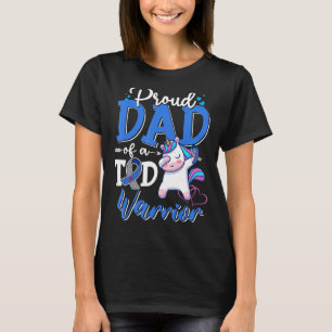 Type 1 Diabetes Awareness Proud Dad of A T1D Warri T-shirt