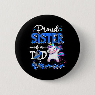 Type 1 Diabetes Awareness Proud Sister of A T1D Wa Ronde Button 5,7 Cm