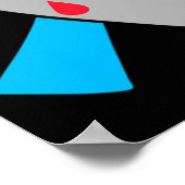 Type 1 Diabetes Awareness Ribbon Bydge Poster (Hoek)