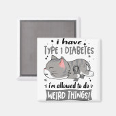 Type 1 Diabetes Awareness Ribbon Gifts Magneet (Voorkant / Achterkant)