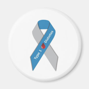 Type 1 Diabetes Awareness Ribbon Magneet