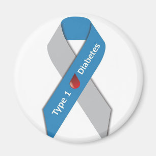 Type 1 Diabetes Awareness Ribbon Magneet