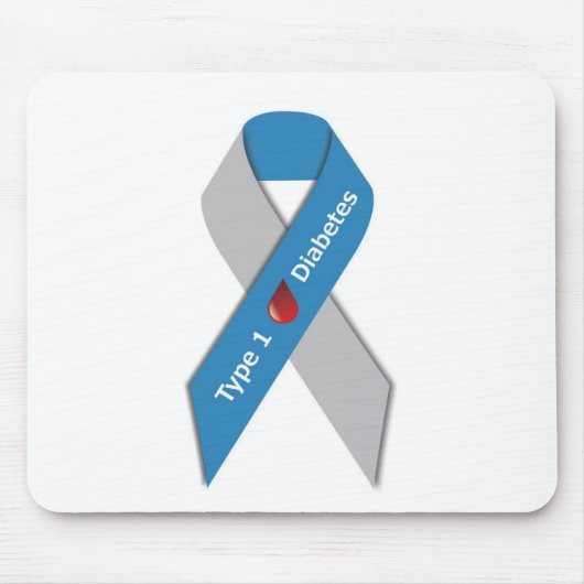 Type 1 Diabetes Awareness Ribbon Muismat (Voorkant)