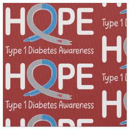 Type 1 Diabetes Awareness Ribbon of Hope Stof