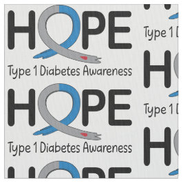 Type 1 Diabetes Awareness Ribbon of Hope Stof