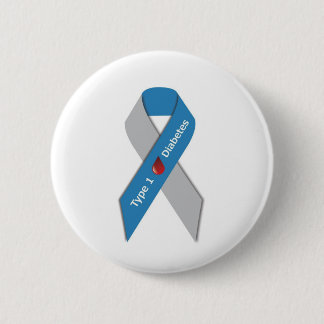 Type 1 Diabetes Awareness Ribbon Ronde Button 5,7 Cm