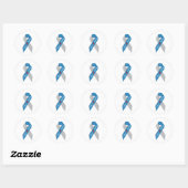 Type 1 Diabetes Awareness Ribbon Ronde Sticker (Vel)