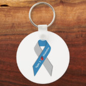 Type 1 Diabetes Awareness Ribbon Sleutelhanger (Voorkant)