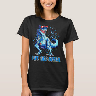 Type 1 Diabetes Awareness Ribbon T1d T Rex Dinosau T-shirt