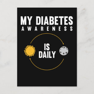 Type 1 Diabetes Awareness T1D Diabetic Briefkaart