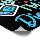 Type 1 Diabetes Bewustmaking Gelieve geen suikerja Poster (Hoek)