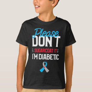 Type 1 Diabetes Bewustmaking Gelieve geen suikerja T-shirt