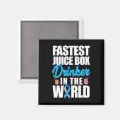 Type 1 Diabetes Bewustmaking Snelste Juisbox Drink Magneet (Voorkant / Achterkant)