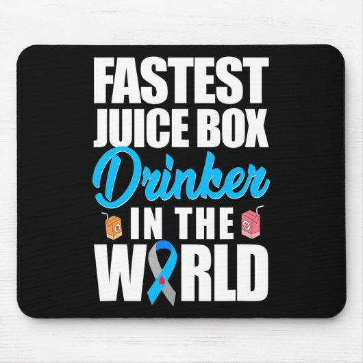 Type 1 Diabetes Bewustmaking Snelste Juisbox Drink Muismat (Voorkant)