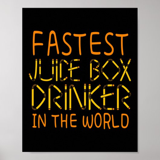 Type 1 Diabetes Bewustmaking Snelste Juisbox Drink Poster (Voorkant)