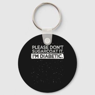 Type 1 Diabetes Bewustzijn Alsjeblieft Geen Suiker Sleutelhanger