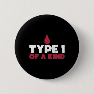 Type 1 Diabetes Bewustzijn Diabetisch Leven  Ronde Button 5,7 Cm
