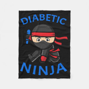 Type-1 Diabetes Bewustzijn Diabetische Ninja T1d K Fleece Deken