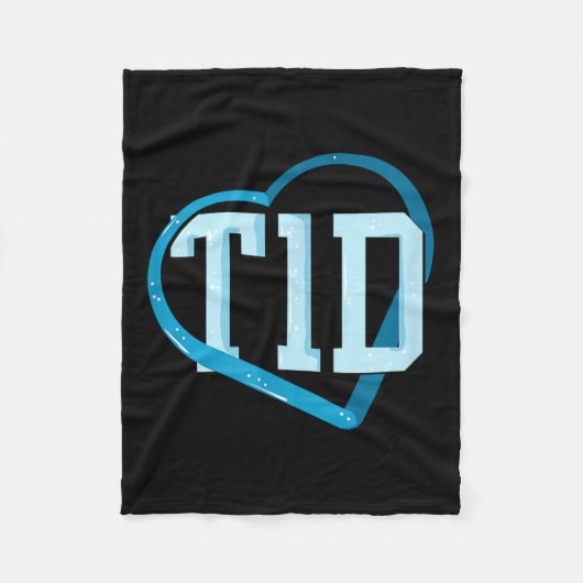 Type 1 Diabetes Bewustzijn Fleece Deken (Voorkant)