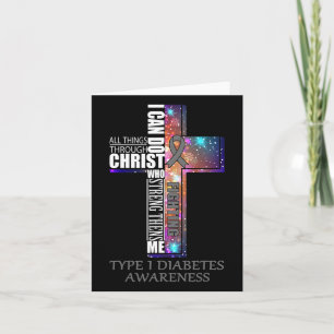Type 1 Diabetes Bewustzijn - Kerstcadeau Kaart