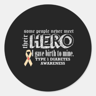 Type 1 Diabetes bewustzijn Ronde Sticker