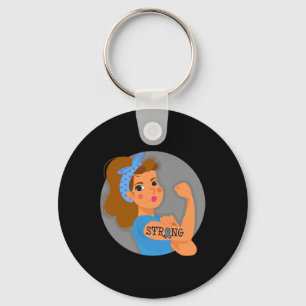 Type 1 Diabetes Bewustzijn Sterke Rosie Type 1 Dia Sleutelhanger