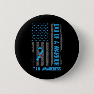 Type 1 Diabetes Bewustzijn T1d Vader Van Krijger T Ronde Button 5,7 Cm