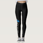 Type 1 diabetes Blue Ribbon Awareness HOPE Leggings (Voorkant)
