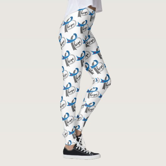 Type 1 diabetes Blue Ribbon Awareness HOPE Leggings (Rechts)