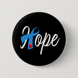 Type 1 diabetes Blue Ribbon Awareness HOPE Ronde Button 5,7 Cm
