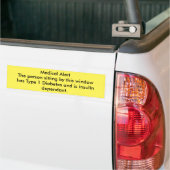 Type 1 diabetes Bumpersticker (Op Truck)