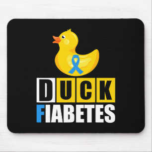Type 1 Diabetes Duck Fiabetes T1D Awareness Muismat