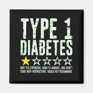 Type 1 Diabetes Eén Ster Rating, T1d Bewustzijn Di Magneet